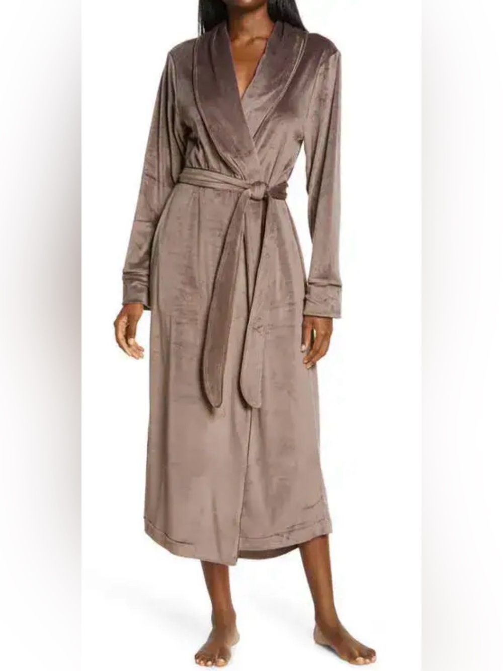 SKIMS Velour Velvet Wrap Robe Tie Pockets Long Size L Lounge Kim
Kardashian Luxe